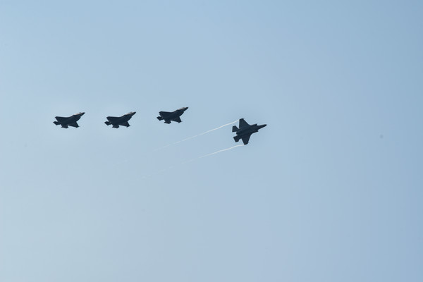 2022년 10월 31일부터 시작된 한미연합공중훈련 '비질런트 스톰'(Vigilant STORM) 기간 중 출격하는 F-35A 스텔스 전투기. [통일뉴스 자료사진]