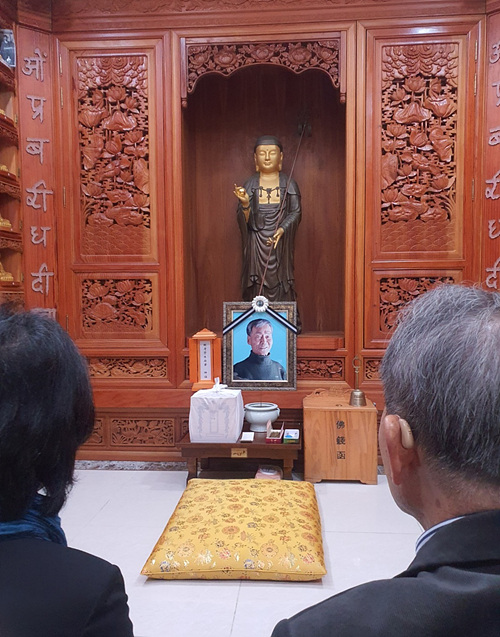 금선사에 봉안된 고인의 유골. [사진-통일뉴스 심주이 통신원]