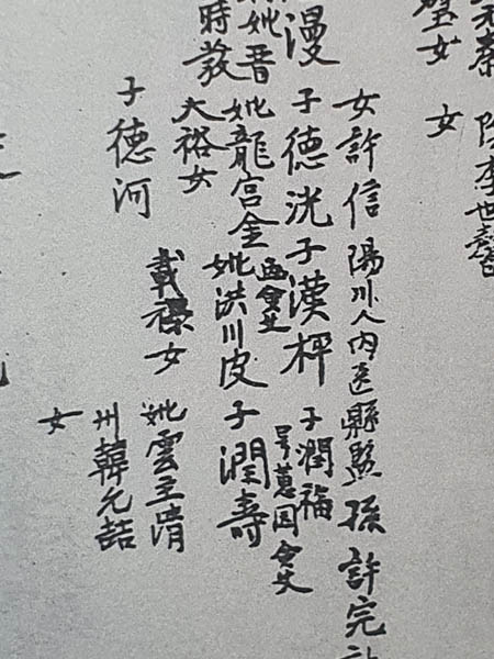 『성원록』의 고령신씨 신한평 부분, 1890년경. [사진 제공 – 이양재]