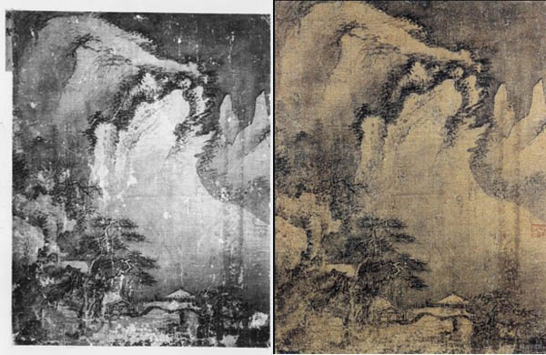 「설천도」, 안견, 견본수묵, 35.2×28.5㎝, 국립중앙박물관 소장. [사진 제공 – 이양재]