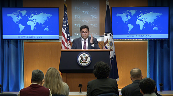 베단트 파텔 미 국무부 수석부대변인이 5일 브리핑에서 한국 계엄에 대해 답했다. [자료 사진 - 통일뉴스]