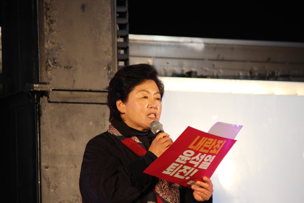 양옥희 전국여성농민회총연합회 회장 [사진-통일뉴스 이승현 기자]