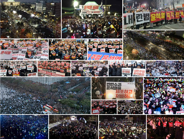 [노동신문]은 11일 비상계엄으로 초래된 한국 내부 상황에 대해 8일만에 처음으로 '사회적 동란 확대', '100만 시민 탄핵 전개' 등으로 상세히 보도했다. [사진-노동신문]