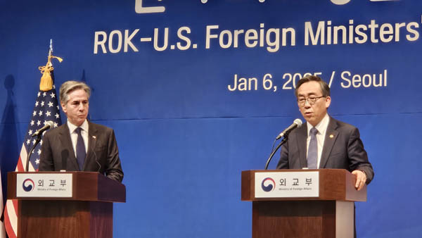 퇴임을 앞둔 블링컨 장관은 북러 밀착에 대해 우려를 표했다. [사진 - 통일뉴스 김치관 기자]