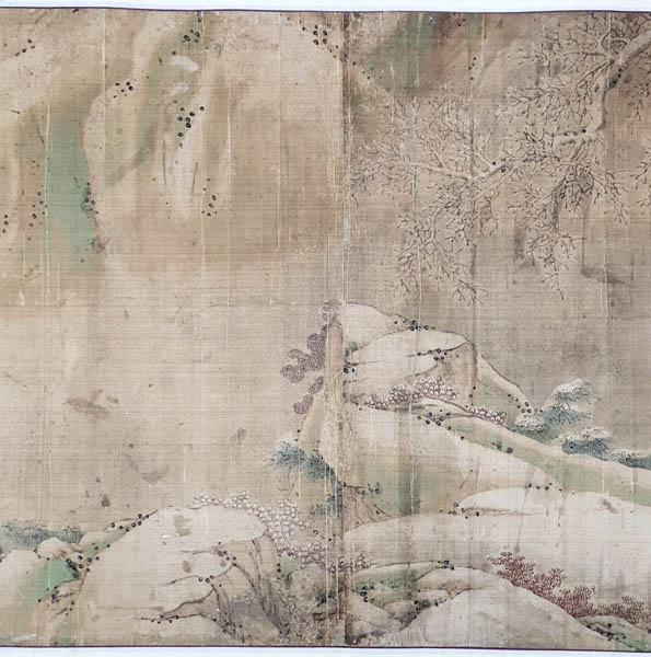 그림의 중앙 부위 오른쪽과 왼쪽을 붙인 부분이 매우 부자연스럽다. [사진 제공 – 이양재]