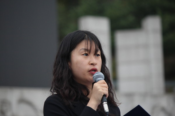 안정은 한국대학생진보연합 상임대표 [사진-통일뉴스 이승현 기자]