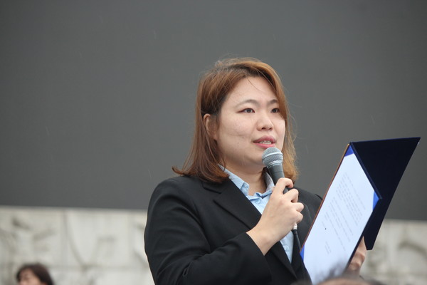 김다은 한국청년연대 대표 [사진-통일뉴스 이승현 기자]