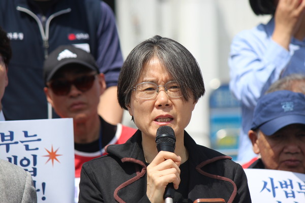 김민문정 비상행동 공동의장 [사진-통일뉴스 이승현 기자]