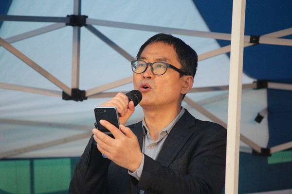 윤복남 비상행동 공동의장 [사진-통일뉴스 이승현 기자]