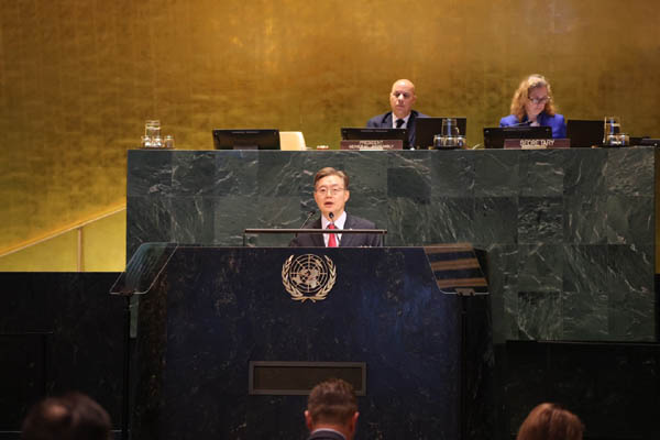 황준국 주유엔대사는 우리측 수석대표 참석해 발언했다. [사진 제공 - 외교부]