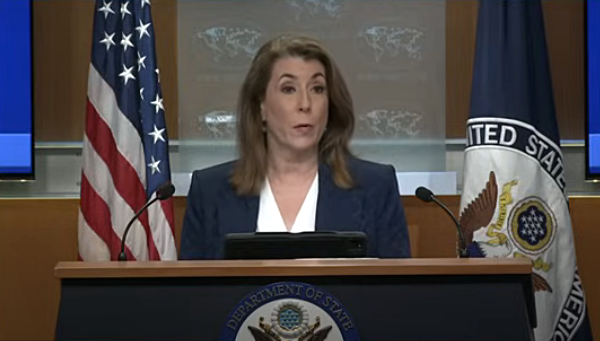 10일 브리핑하는 태미 브루스 미 국무부 대변인. [사진 갈무리-미 국무부]