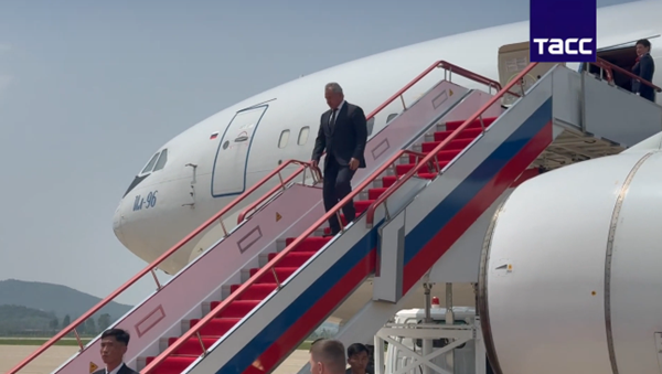 17일 평양에 도착한 쇼이구 러시아 국가안보회의 서기. [사진 갈무리-타스통신]