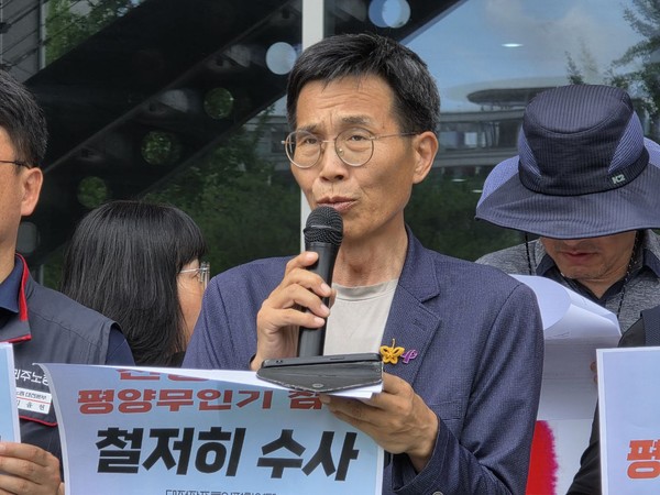 이영복 대전자주통일평화연대 상임대표가 취지발언을 하고 있다. [사진-통일뉴스 정성일 통신원]