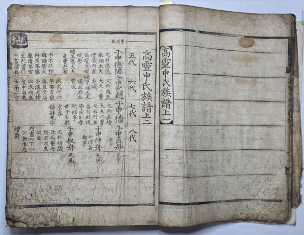 [고령신씨족보](어성보), 1578년(무인보), 초간보, 목판본, 3권2책. [사진 제공 – 이양재]