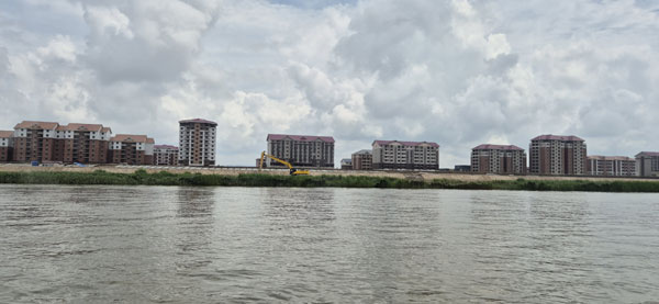 2025년 7월 말 위화도(신의주시 하단리)에 새로 들어선 살림집 모습. [사진 제공 - 포럼 평화공감]