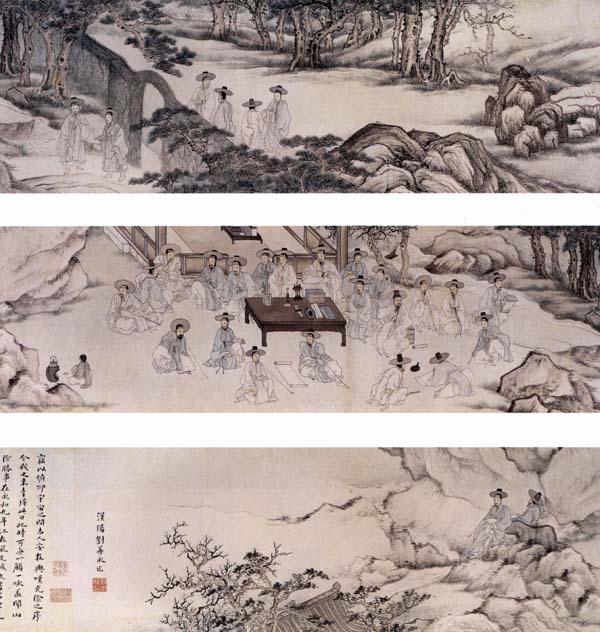 유숙/수계도권/종이에 연한 색/30×800㎝/1853년/조선/개인 소장. [사진 제공 - 심규섭]