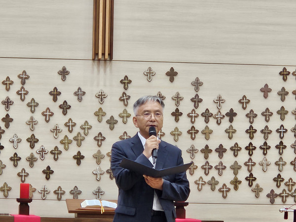 인사말을 하고 있는 자주연합 주재석 상임대표. [사진-통일뉴스 이계환 기자]