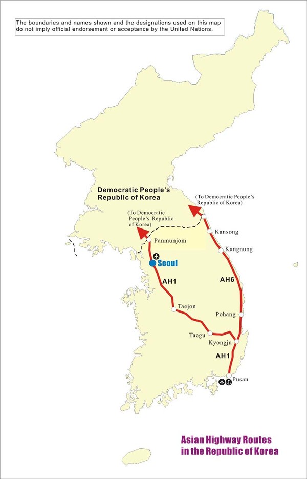 남측 아시안하이웨이(AH) 구간 [사진-ESCAP]