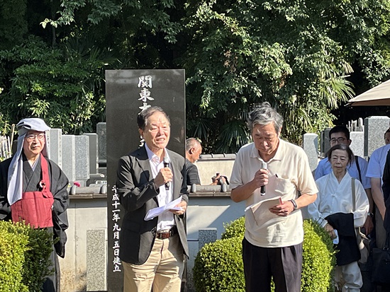 신이영 사단법인 유라시아문화연대 이사장은 보화종루 개보수 경과를 설명하며, “다시는 이러한 불행한 일이 되풀이되지 않도록 하는 것이 무엇보다 중요하다”고 강조했다. [사진 – 통일뉴스 조정훈 통신원]