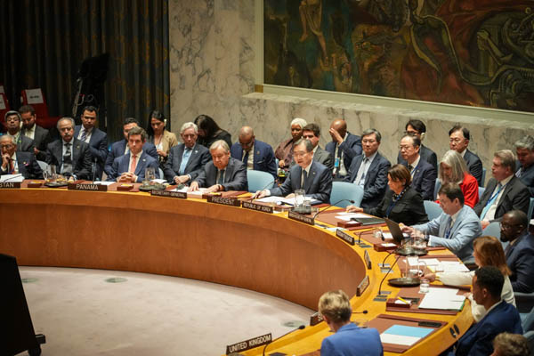 우크라이나 안보리 브리핑 공식회의가 23일 오후 4~7시에 안보리 회의장에서 열렸다. [사진 제공 - 외교부]