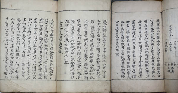 김광의 1584년 지(오른쪽)와 김상후의 1741년 지(왼쪽). [사진 제공 – 이양재]