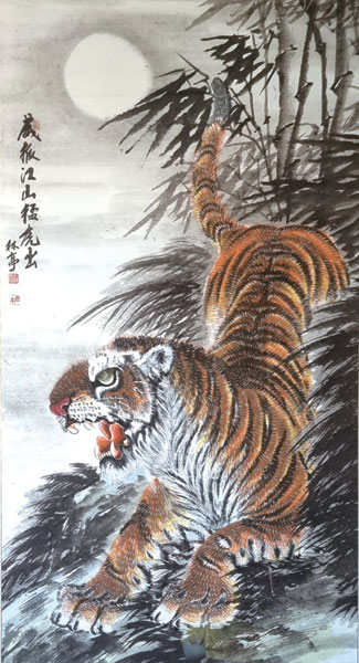 이발소 호랑이는 단일 소재 그림으로 가장 많이 그려졌다. 지금도 풍수 그림으로 인기가 높다. [사진 제공 – 심규섭]