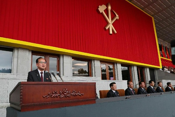 조용원 당 비서는 '영도자와 인민사이의 하늘같은 믿음은 공화국 특유의 정치풍토이고 변함없는 생활흐름'이라고 강조했다. [사진-노동신문]