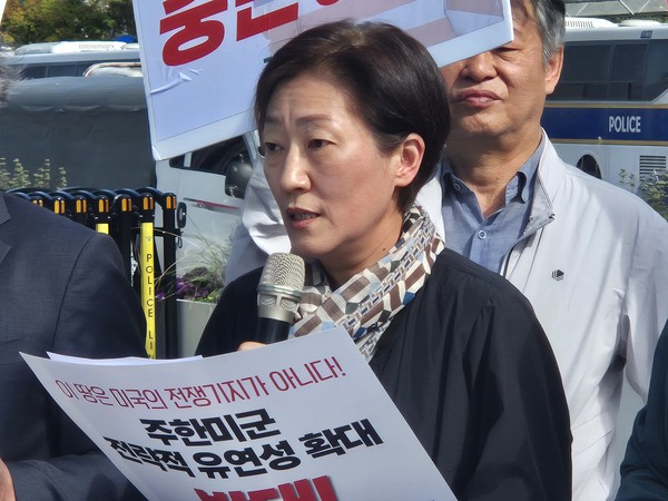 이은정 전국여성연대 상임대표 [사진-통일뉴스 이승현 기자]