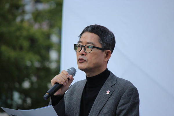  윤복남 민주화를위한변호사모임 회장 [사진-통일뉴스 이승현 기자]