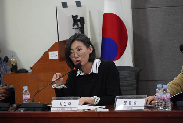 최은아 자주통일평화연대 사무처장은 국민의 힘 결집을 강조했다. [사진 - 통일뉴스 황남순 통신원]