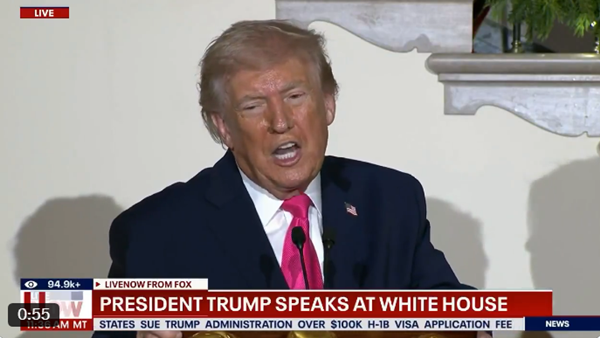 15일 기자들과 문답하는 트럼프 미 대통령. [사진 갈무리-X 백악관 계정]