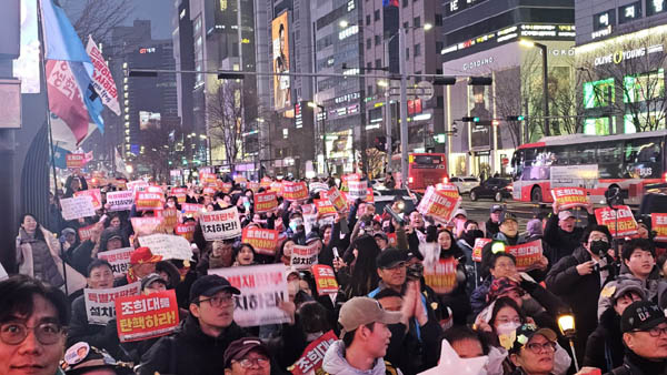 정리집회 참가자들 .[사진 - 통일뉴스 하태한 통신원]