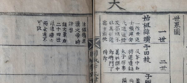 1753년 [고성이씨족보] 계유보, 목활자본, 권1 시조 부분. [사진 제공 - 이양재]