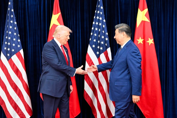 지난해 10월 30일 부산에서 만난 미.중 정상. [사진-중 외교부]