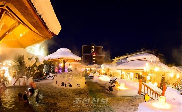 삼지연지구의 봉사실설. [사진-조선신보 갈무리]