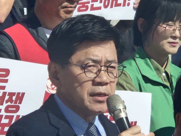 김준형 조국혁신당 원내대표 겸 호르무르 파병반대 및 종전촉구 특별위원장 [사진-통일뉴스 이승현 기자]