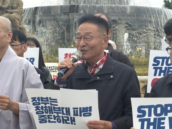 김재하 전국민중행동 공동대표 [사진-통일뉴스 서영빈 기자]
