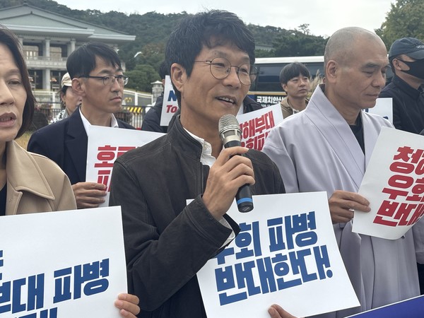 김일한 경제정의실천연합 통일협회 위원장 [사진-통일뉴스 서영빈 기자]